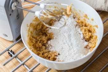 Add milk and vanilla extract Add milk and vanilla extract