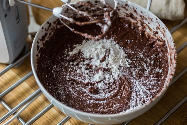 Mix Dry ingredients Eggless Chocolate Cake Recipe