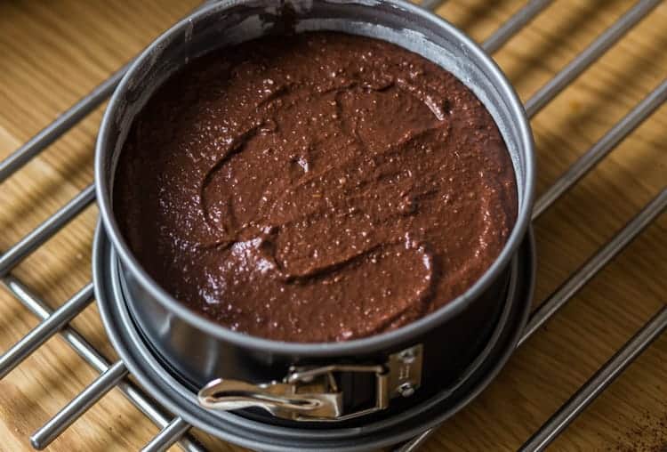 Pour the batter into pan Pour the batter into pan