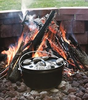 cast iron camping