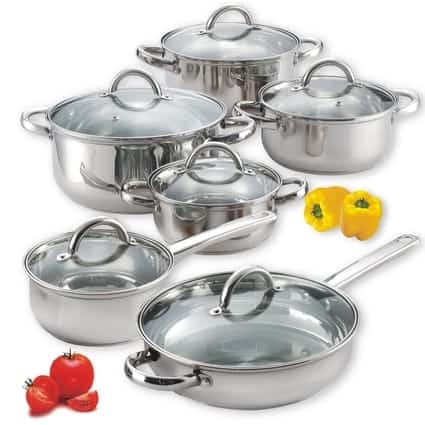 Cook N Home 12 Piece Stainless Steel Set