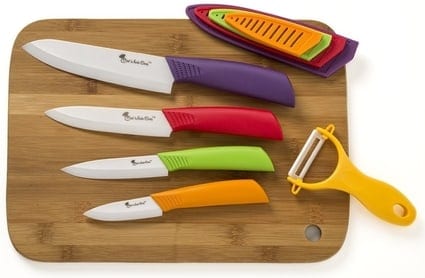 best ceramic knives with cutting board
