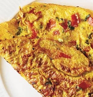 Omelet with Turmeric, Tomato and Onions