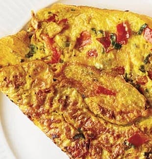 Omelet with Turmeric, Tomato and Onions