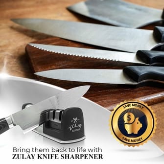 Zulay Manual Stainless Steel Knife Sharpener 