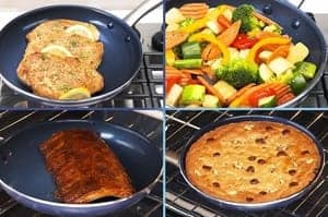 Fry with Blue Diamond Frypans