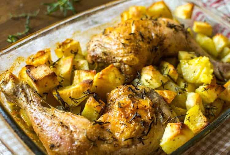 baked chicken and potatoes recipe
