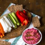 4-Veg Roasted Beetroot Hummus Dip Recipe