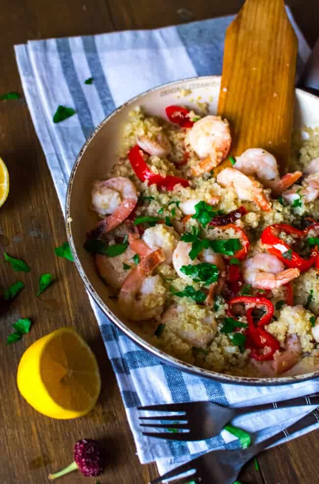 Easy Garlic Shrimp and Quinoa Recipe