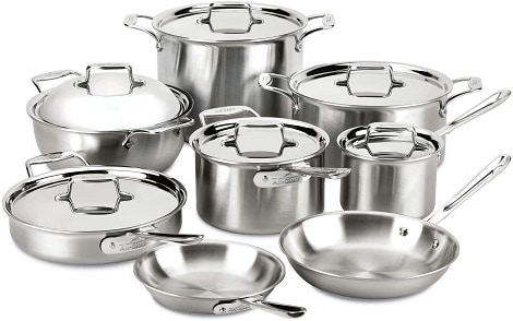 All Clad D5 Stainless Steel Cookware Set