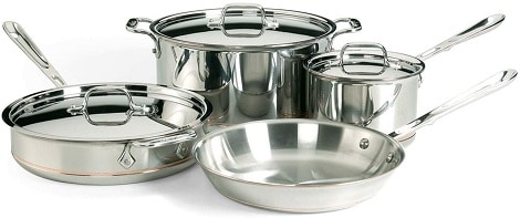All Clad Copper Core 7-Piece Cookware Set