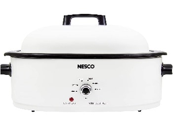 NESCO White Roaster Oven