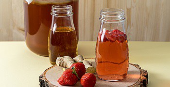 Strawberry Basil Kombucha