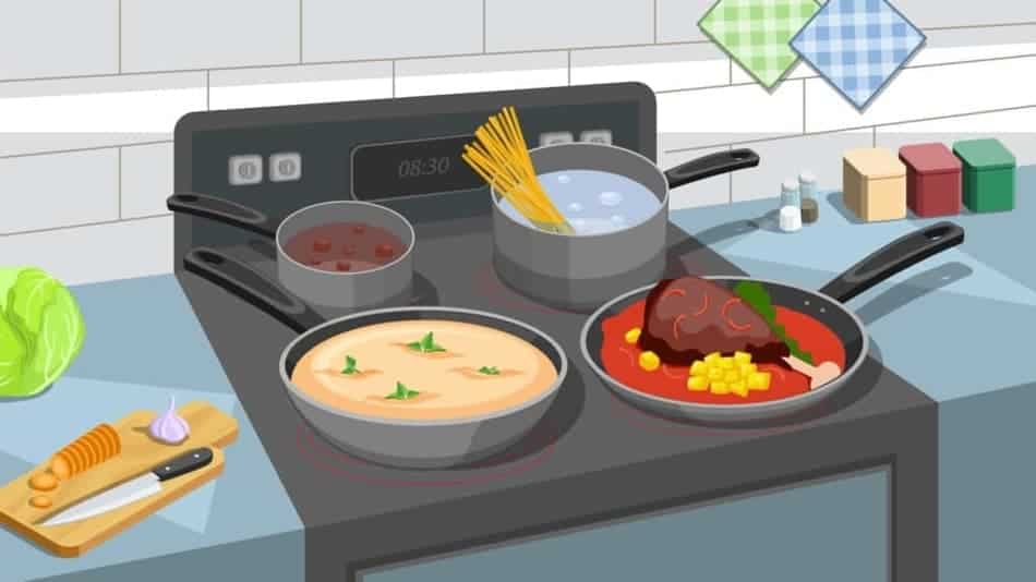 induction cookware on induction stove